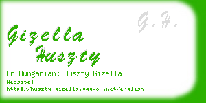 gizella huszty business card